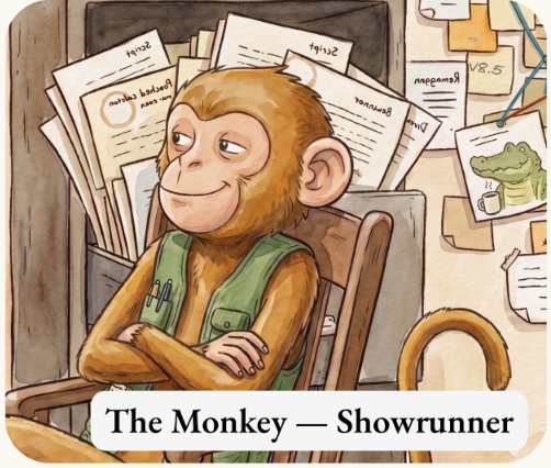 The Monkey, the book's showrunner.